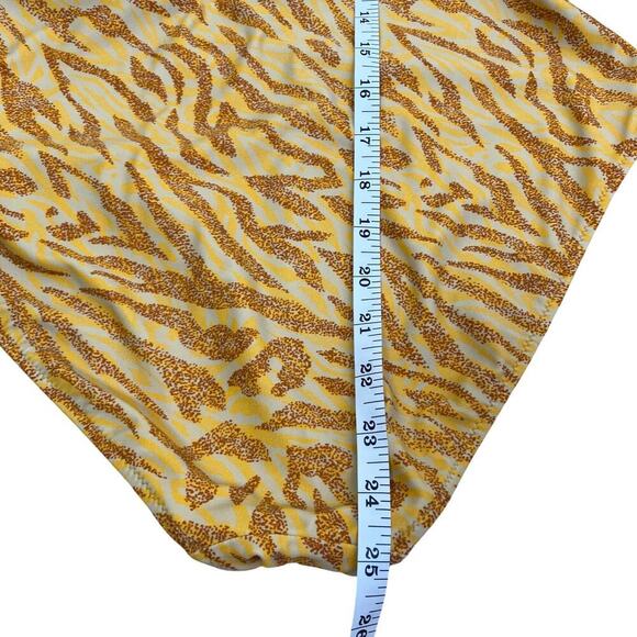 aerie Sz M Twist Front Cut Out One Piece Full Coverage Swimsuit Orange Yellow - Picture 16 of 16